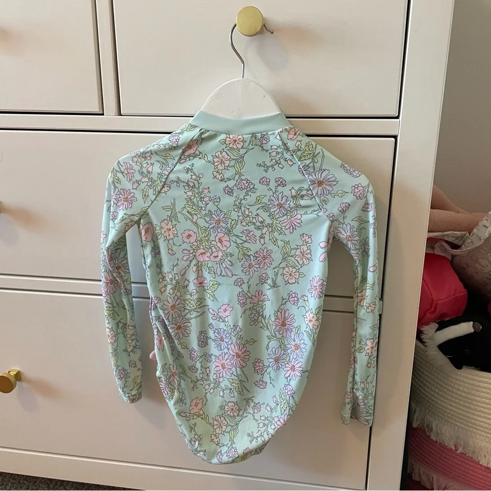 Oshkosh B’gosh Floral One Piece Long Sleeved Rashguard 24 Months